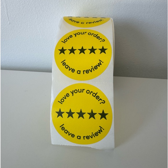 🎉BEST SELLING🎉⭐️100 Please Leave a Review Star Stickers label NEW - Picture 6 of 10